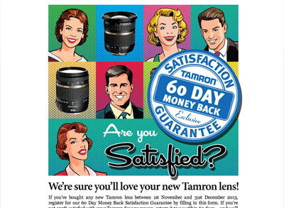 Tamron 60 Day Money Back Guarantee, 2013
