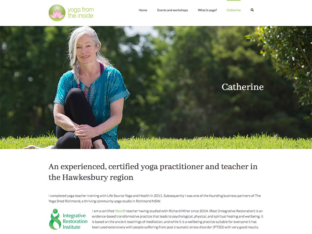 Go to the Yoga from the Inside website